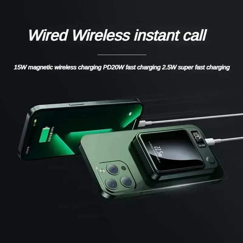 PowerBank per batteria esterna portatile a ricarica rapida con batteria magnetica wireless per Huawei Samsung iPhone