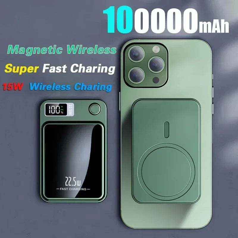 PowerBank per batteria esterna portatile a ricarica rapida con batteria magnetica wireless per Huawei Samsung iPhone