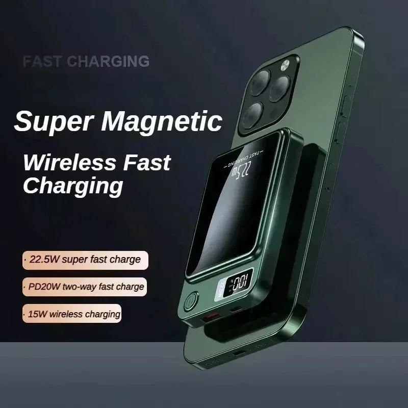 PowerBank per batteria esterna portatile a ricarica rapida con batteria magnetica wireless per Huawei Samsung iPhone