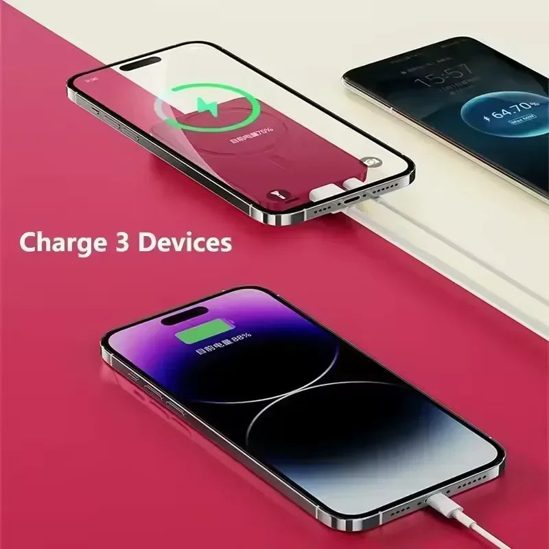 PowerBank per batteria esterna portatile a ricarica rapida con batteria magnetica wireless per Huawei Samsung iPhone