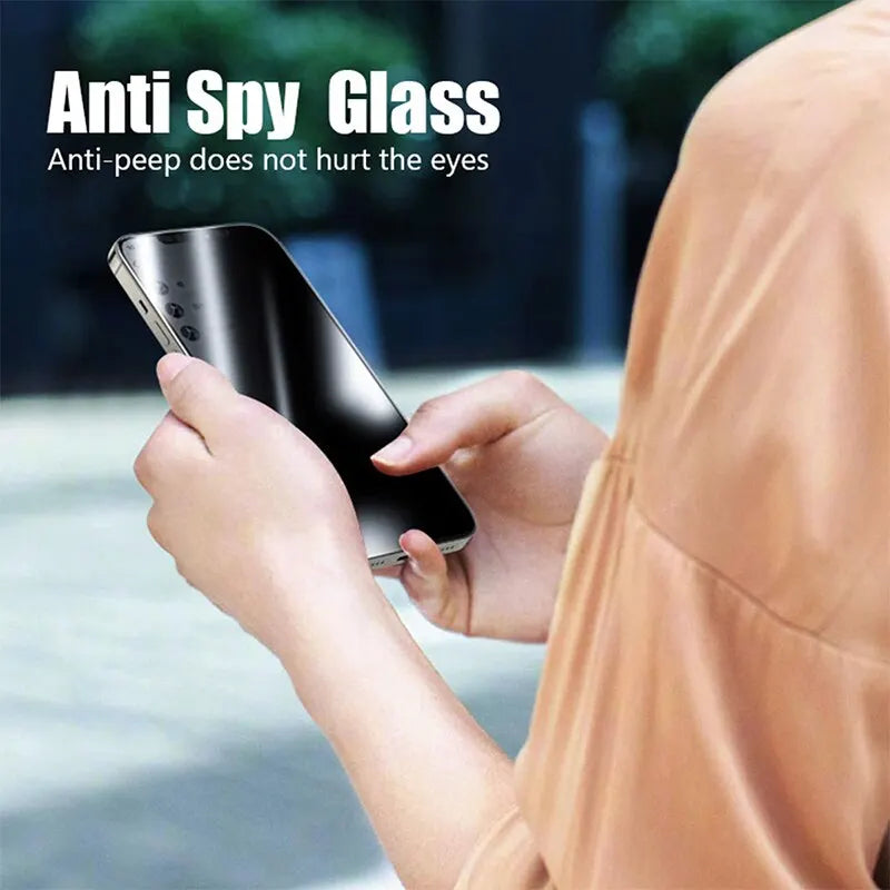 Pellicola salvaschermo vetro temperato Privacy 4 pezzi per iPhone