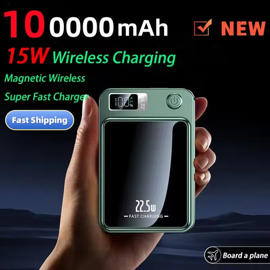 PowerBank per batteria esterna portatile a ricarica rapida con batteria magnetica wireless per Huawei Samsung iPhone