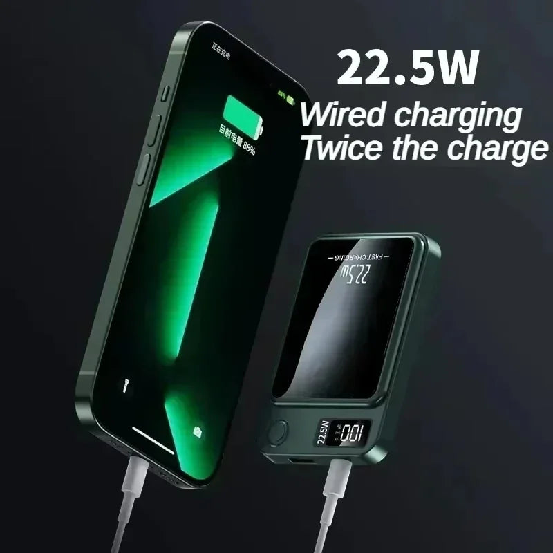 PowerBank per batteria esterna portatile a ricarica rapida con batteria magnetica wireless per Huawei Samsung iPhone